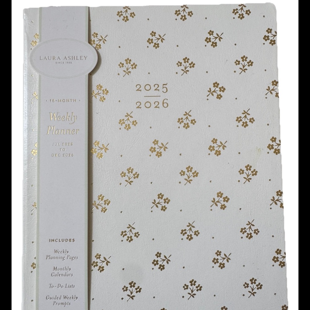 Laura Ashley 2025-2026 Agenda Planner, 18 Month, Monthly & Weekly Pages 8 x 10"